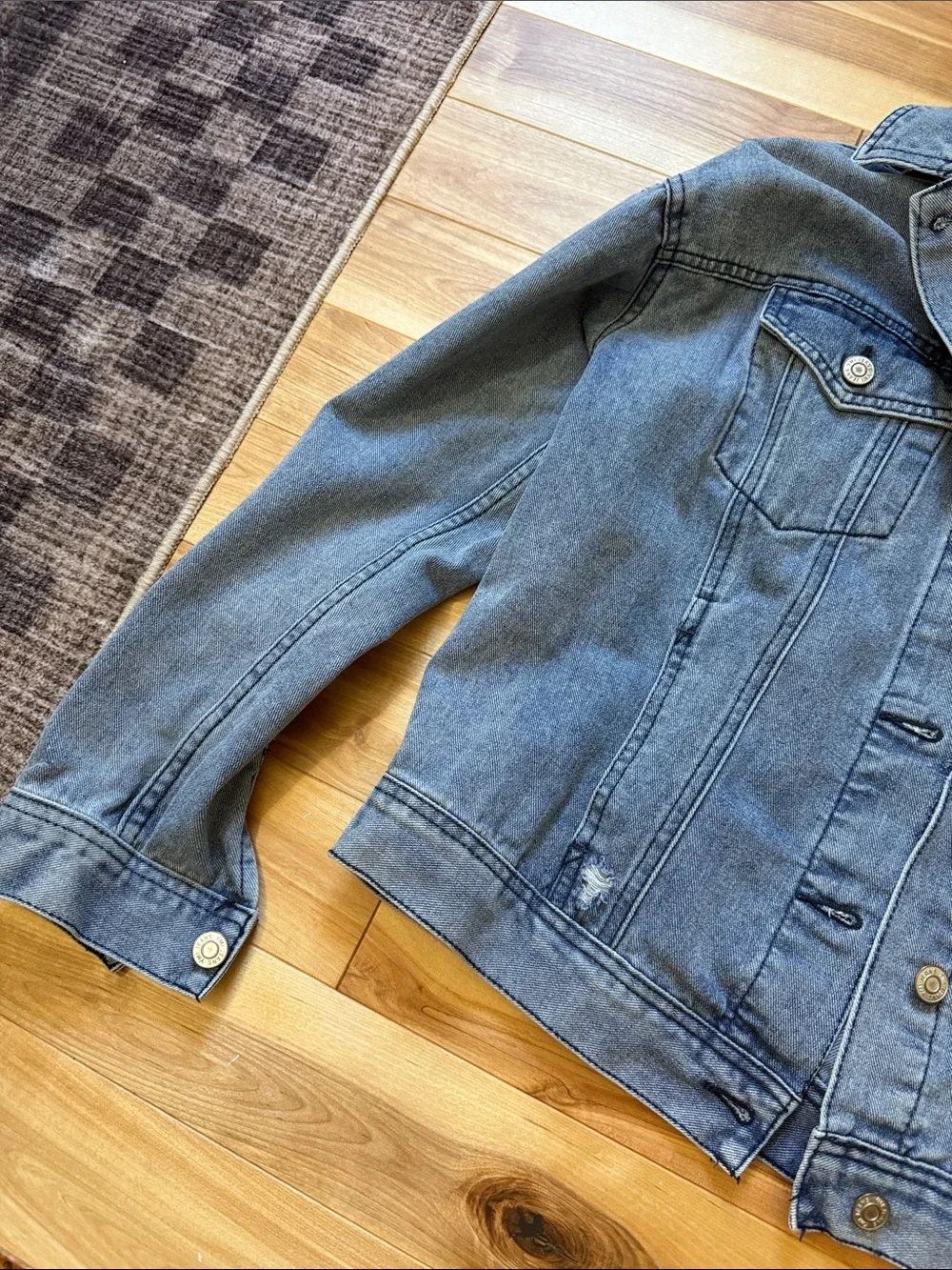 YMI Women's Washed Blue Denim Jacket